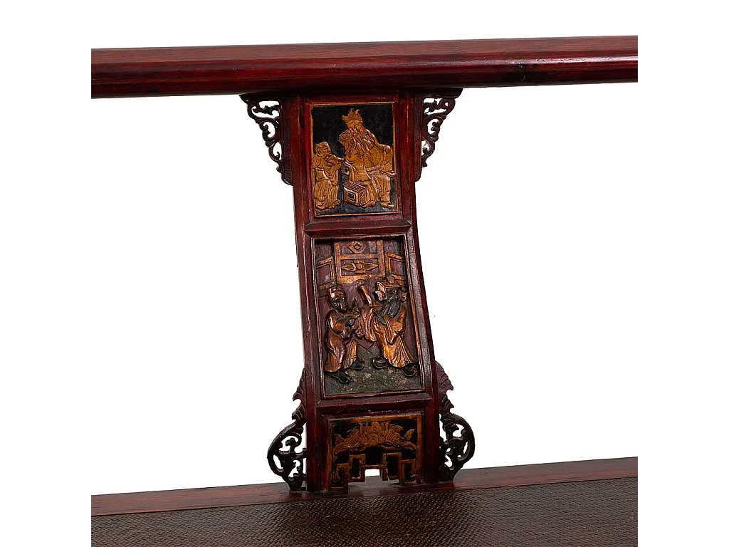 Banco de madeira marrom 210x64x95