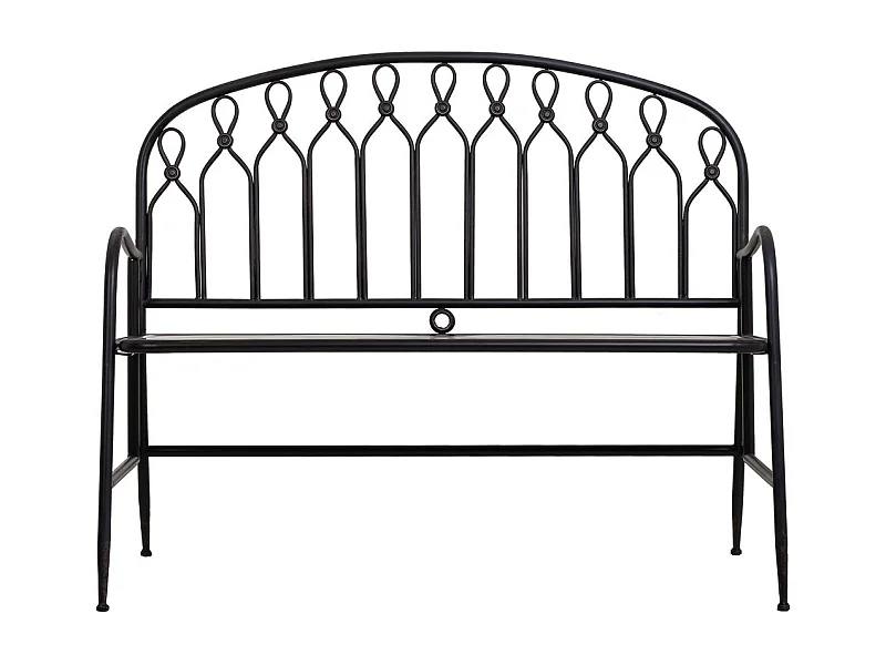Banc en métal noir 118x56x98h