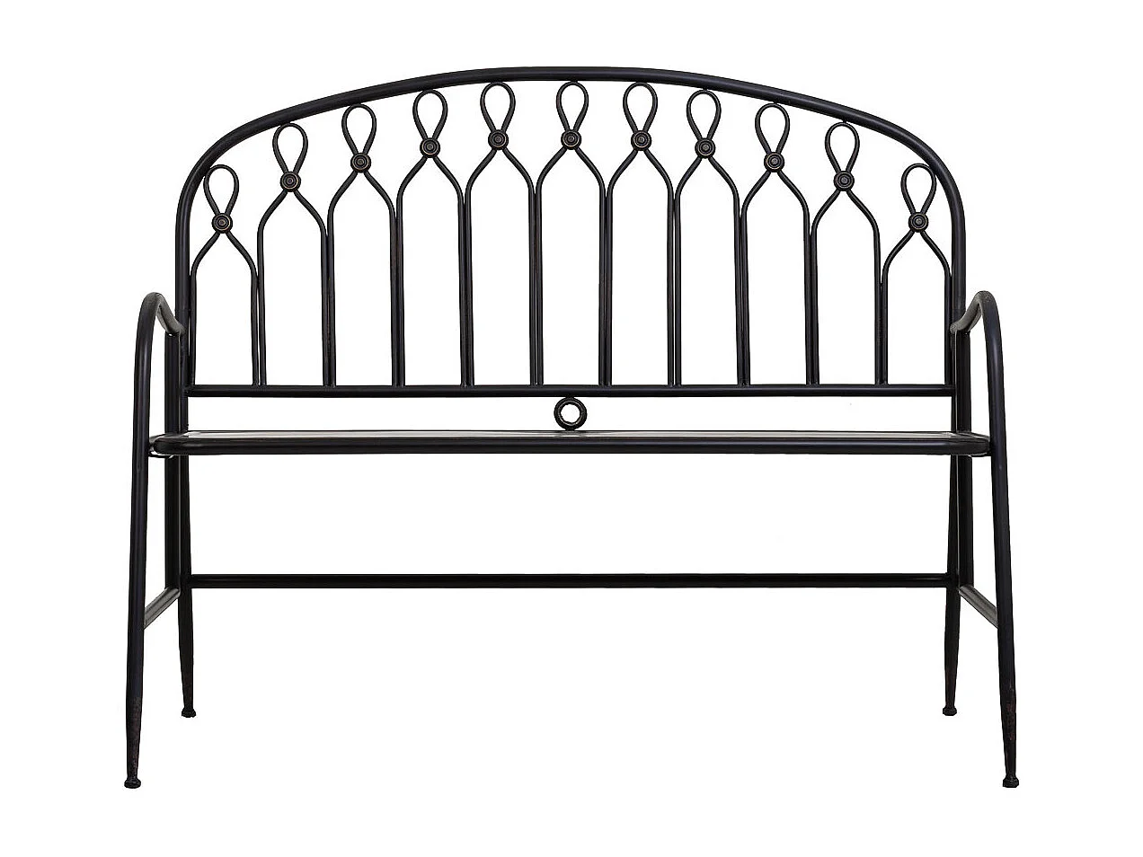 Banc en métal noir 118x56x98h