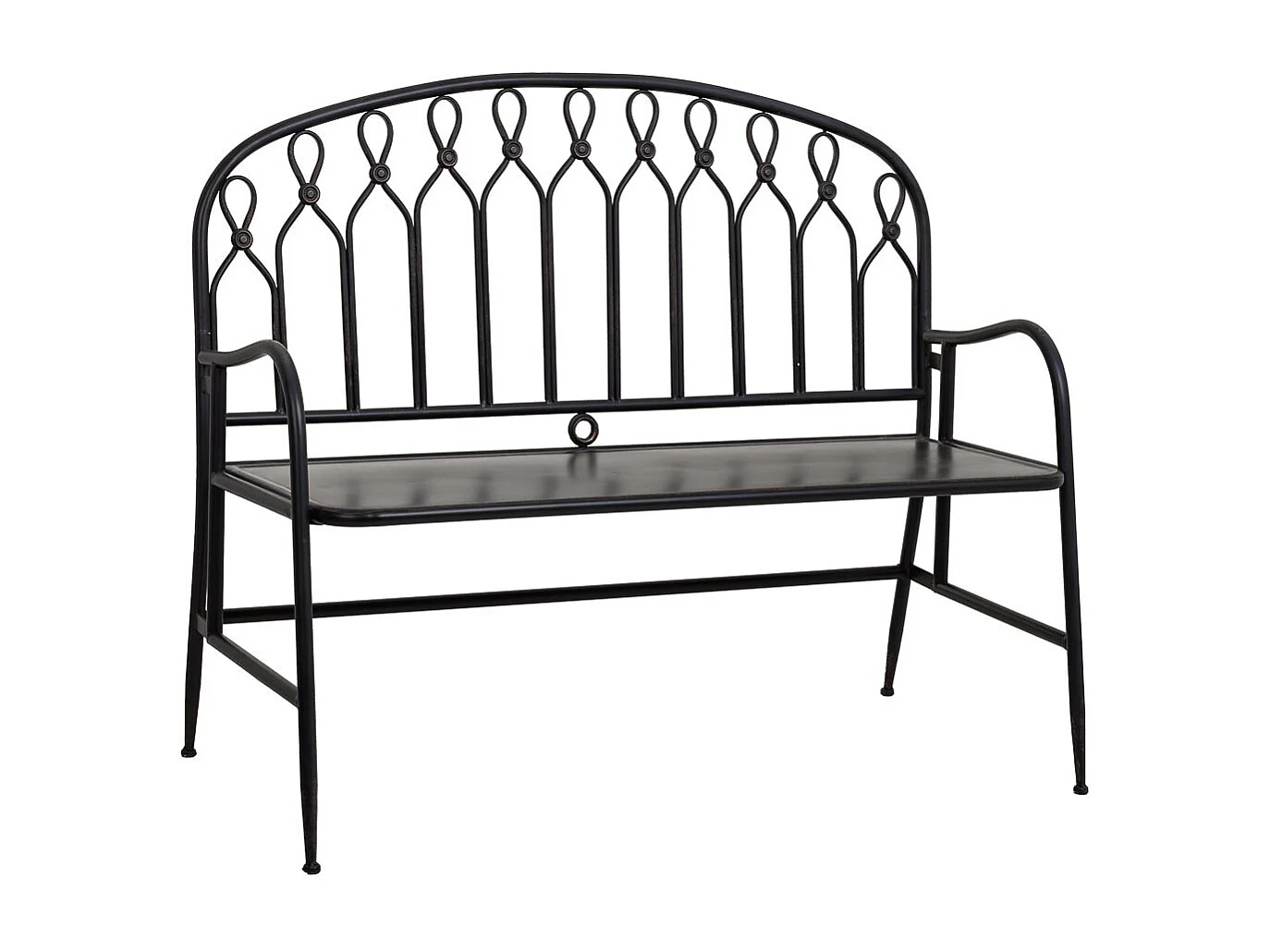Banc en métal noir 118x56x98h