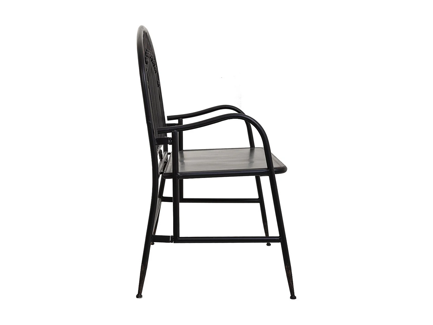 Banc en métal noir 118x56x98h