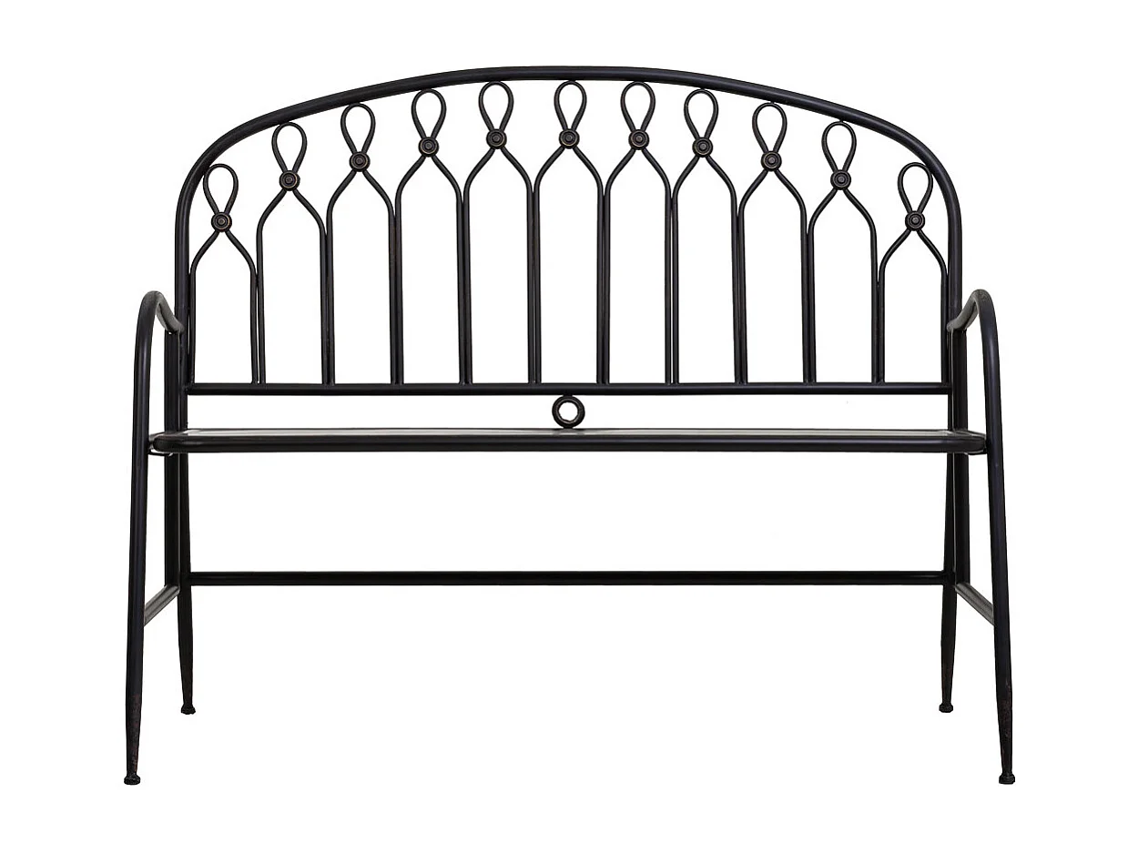 Banc en métal noir 118x56x98h