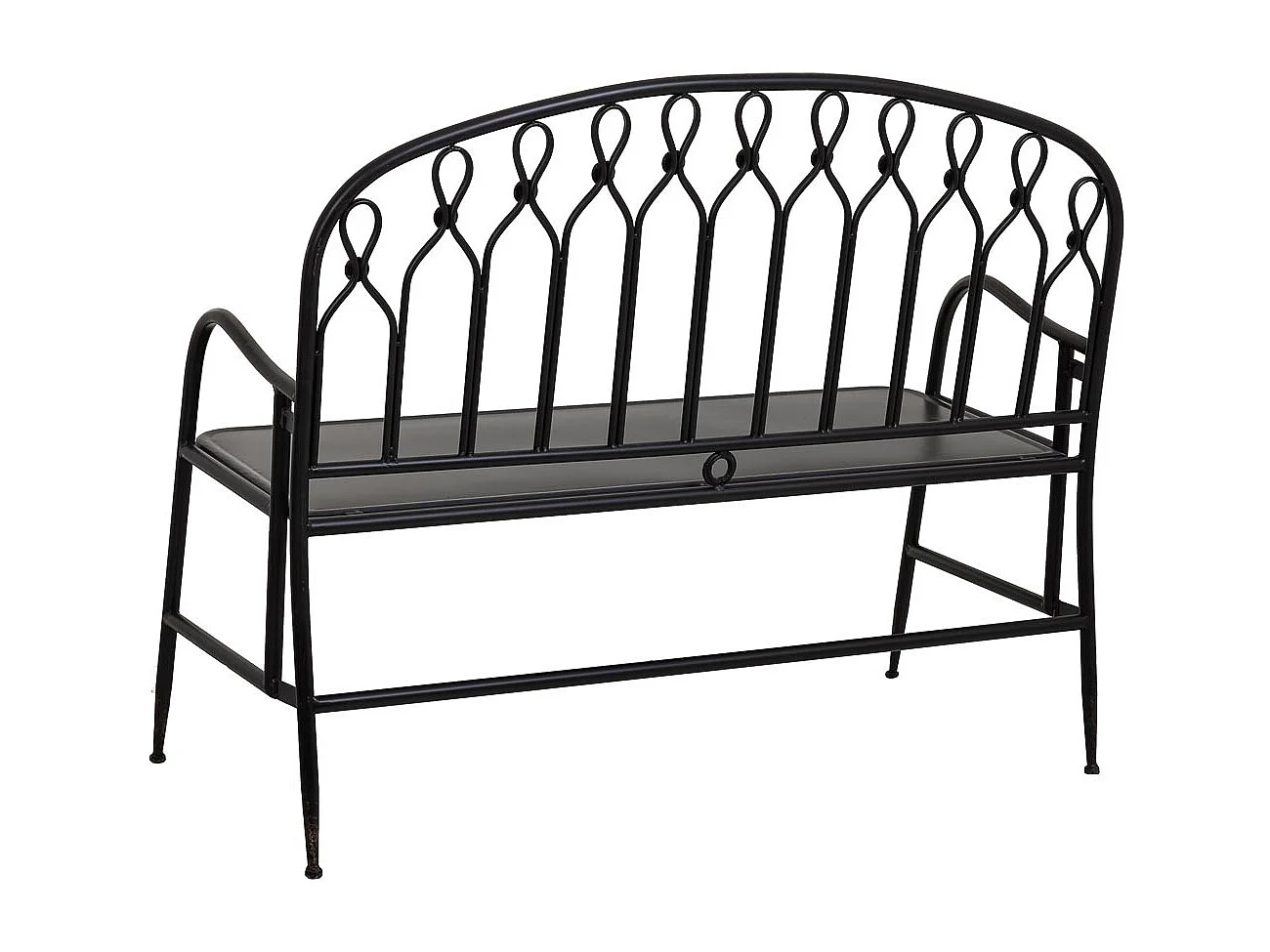Banc en métal noir 118x56x98h