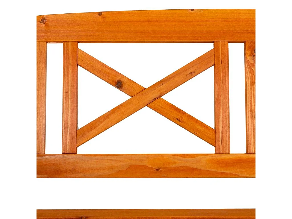 Orangefarbene Holzbank 120x60x90h cm