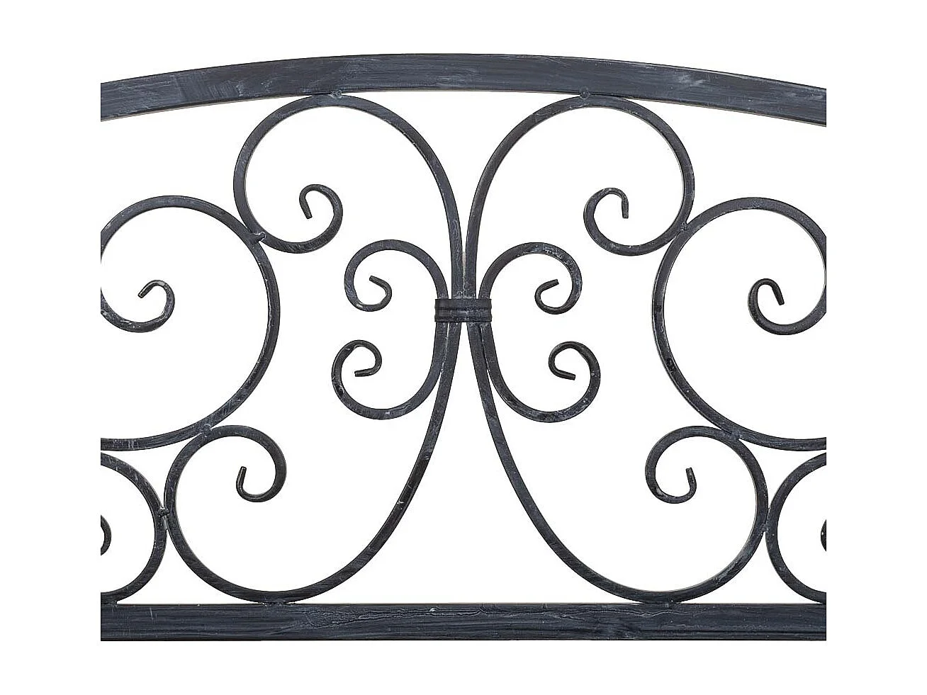 Banc en métal gris 123x53x91h