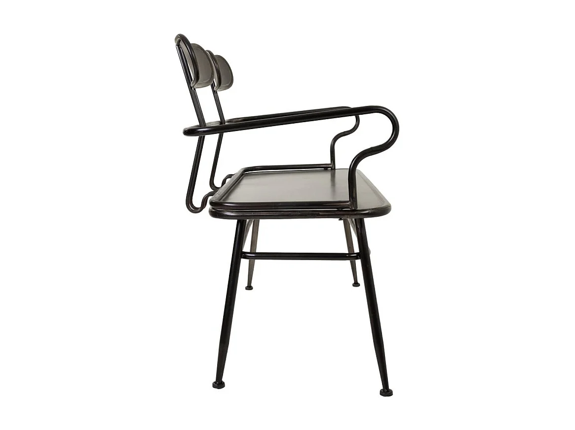 Banc 2 places en métal 122x53,5x88,5h