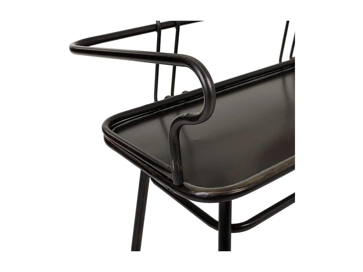 Banc 2 places en métal 122x53,5x88,5h