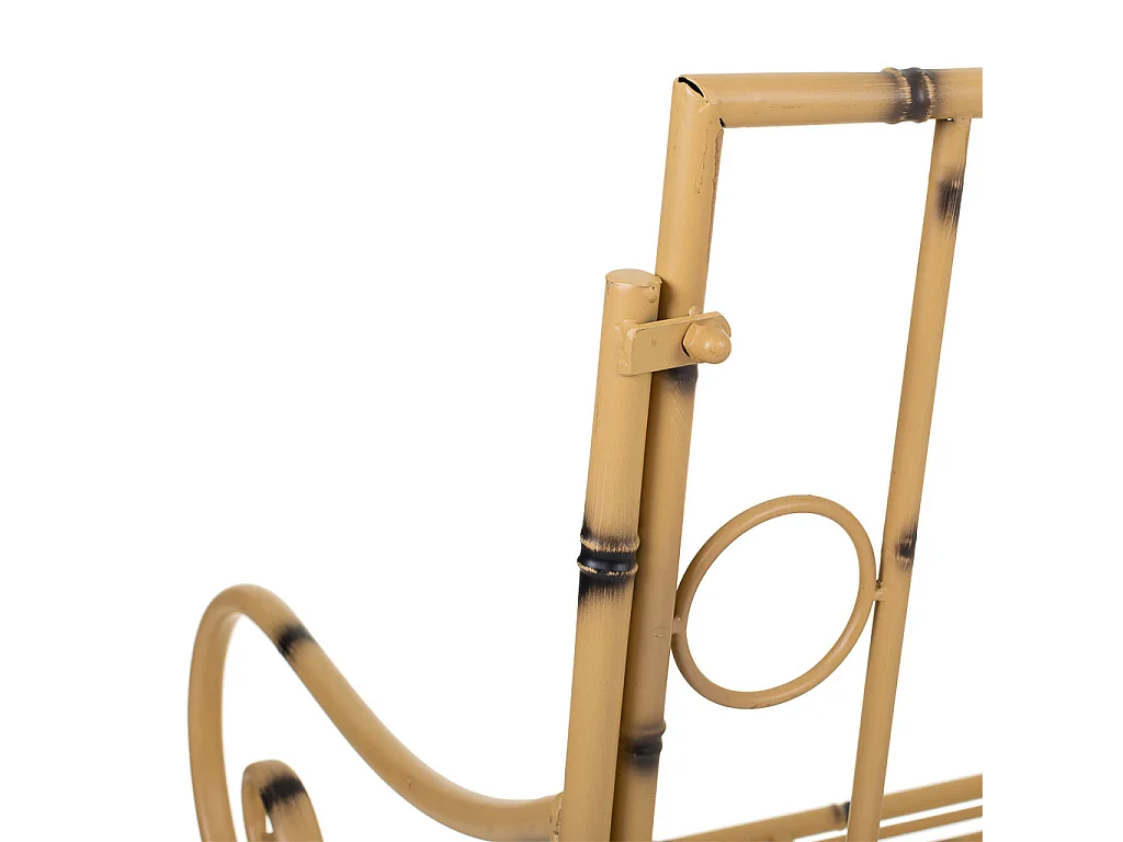 Banc en métal jaune 126x50x92h