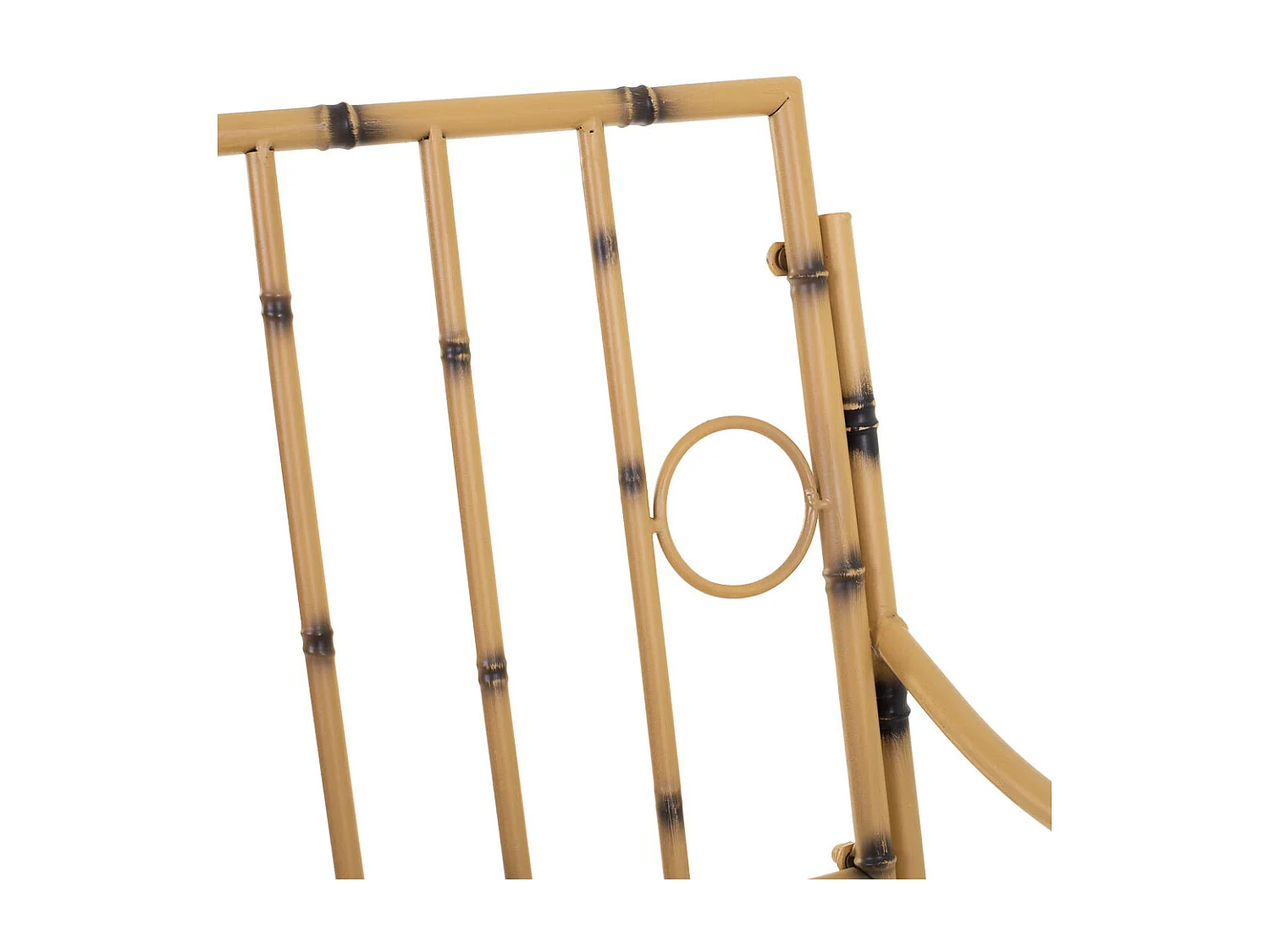 Banc en métal jaune 126x50x92h