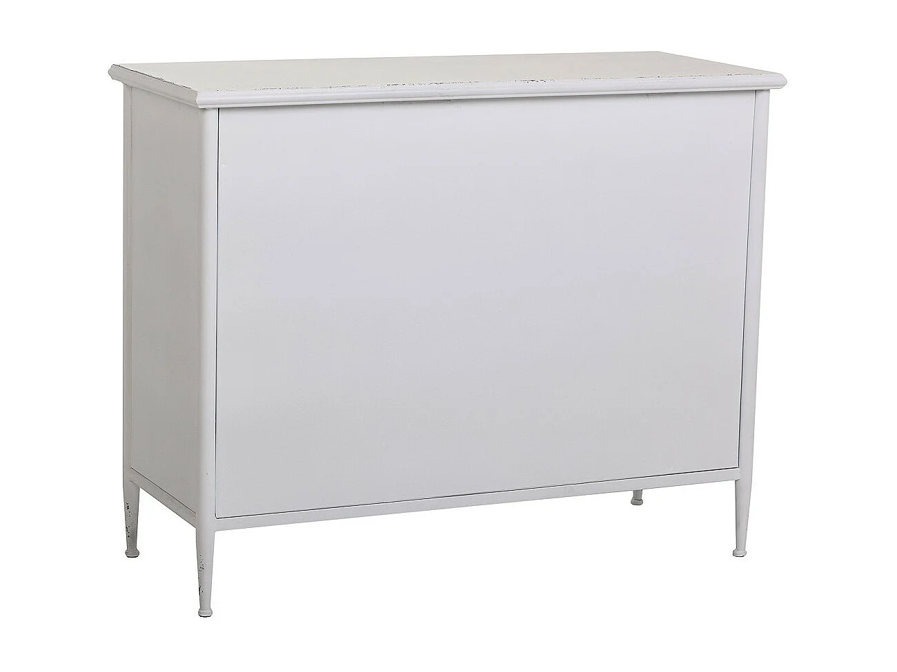 Aparador de metal branco 100x40x80