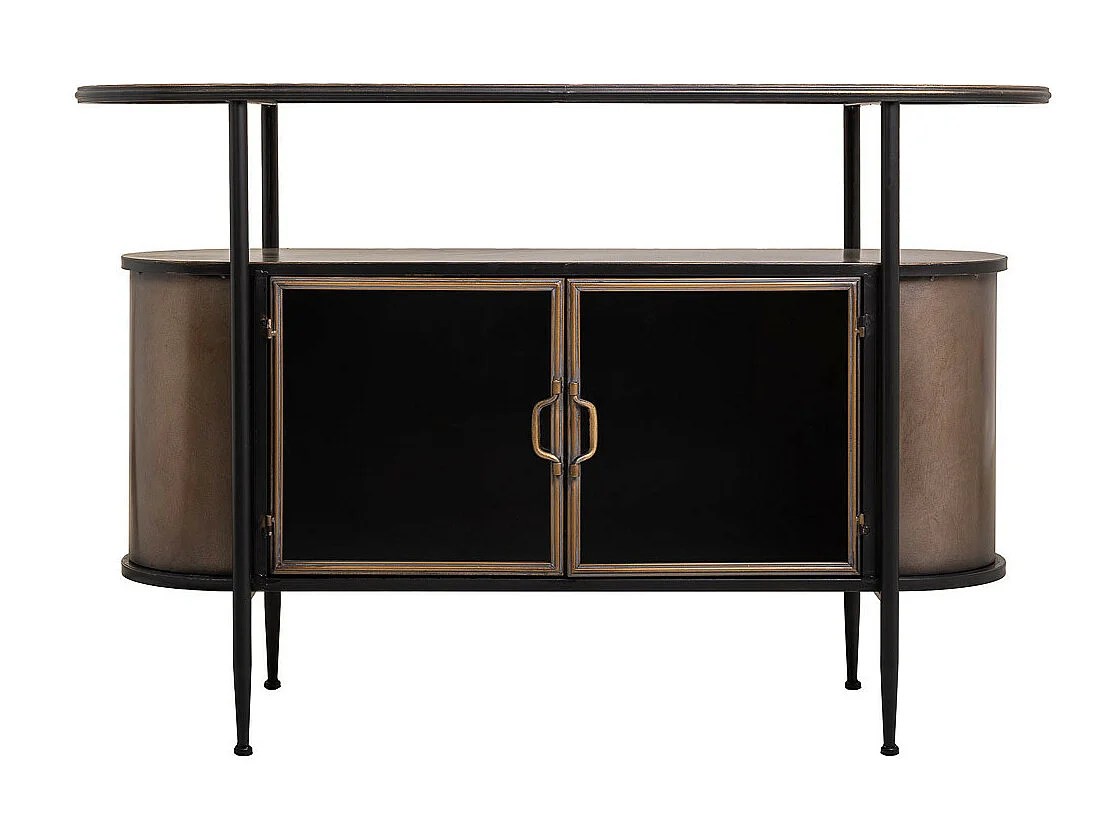 Aparador de metal marrón 121x42x80