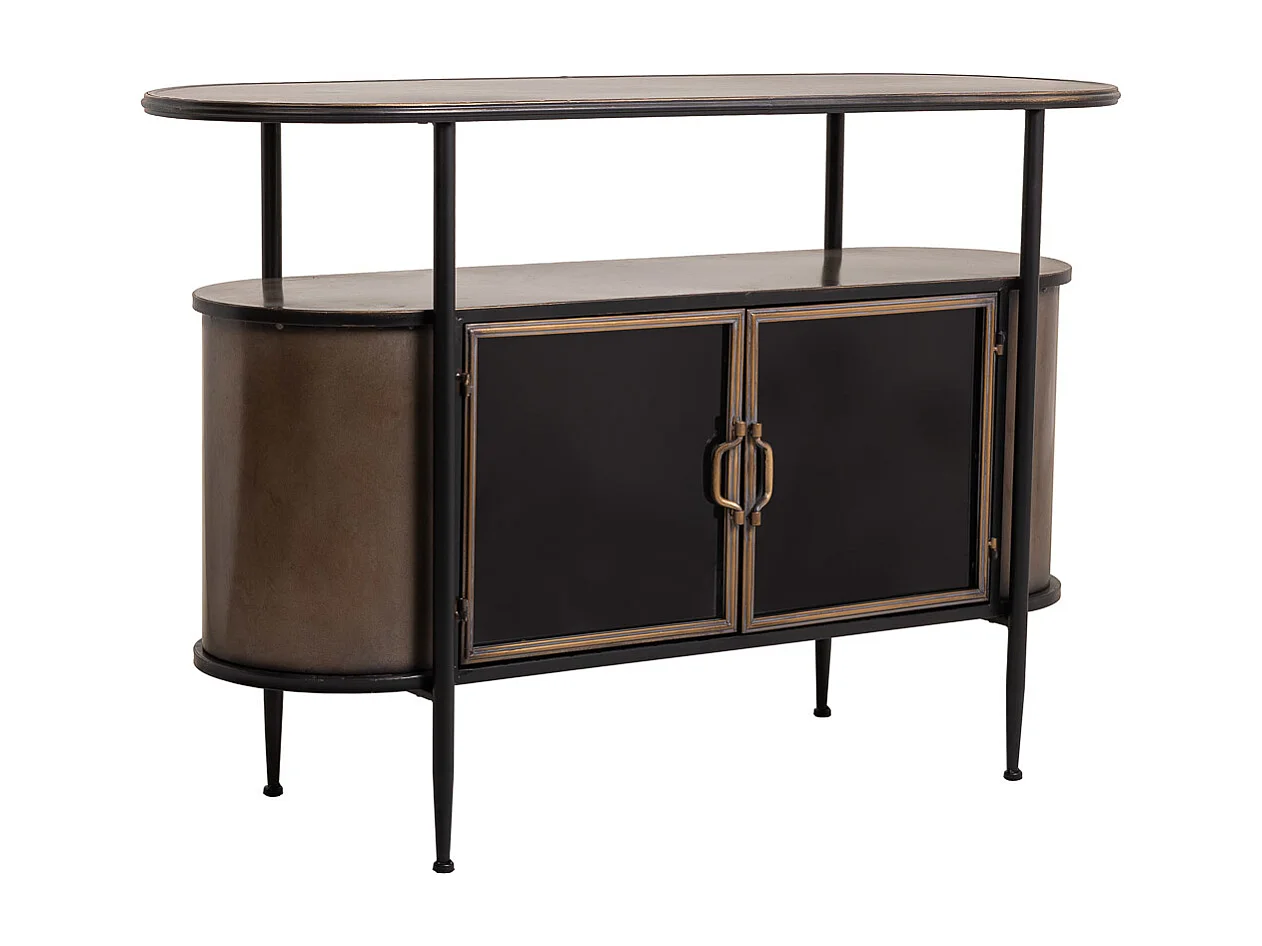 Credenza in metallo marrone 121x42x80h