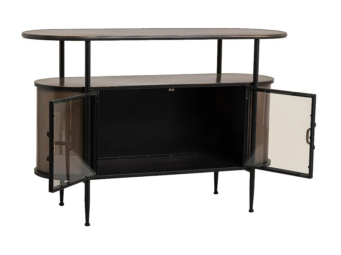 Credenza in metallo marrone 121x42x80h