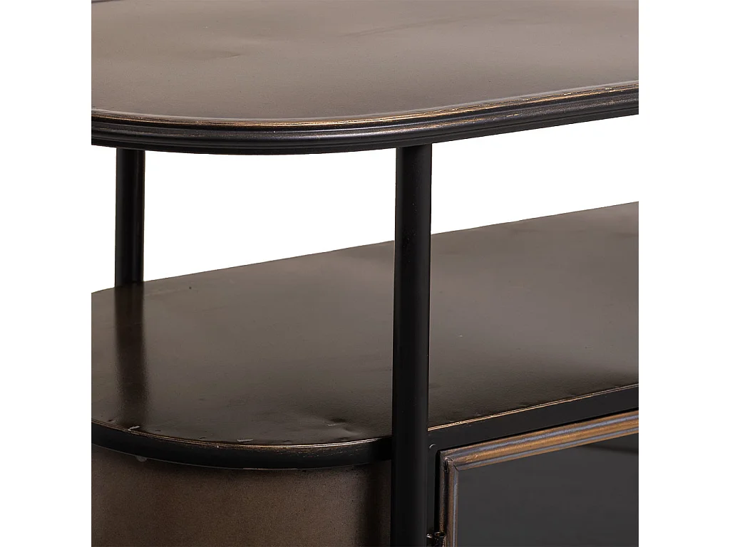 Credenza in metallo marrone 121x42x80h