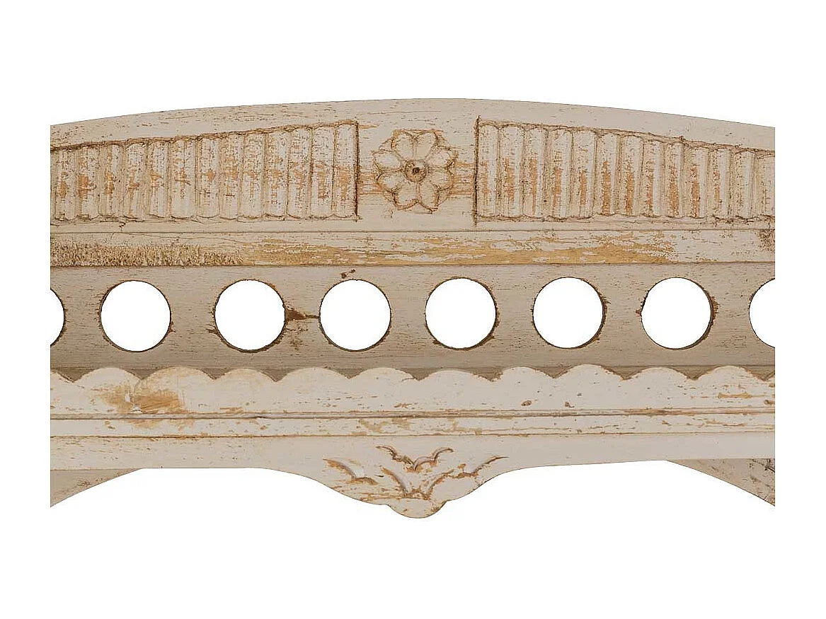 Aparador de madera artesanal blanco 75x35x150