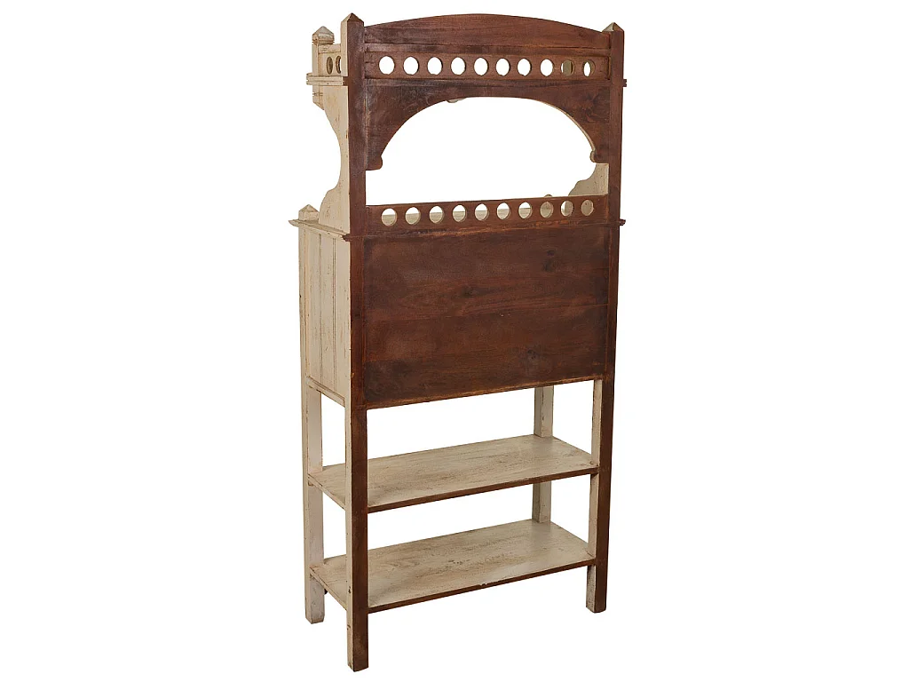 Credenza in legno bianca fatta a mano 75x35x150h