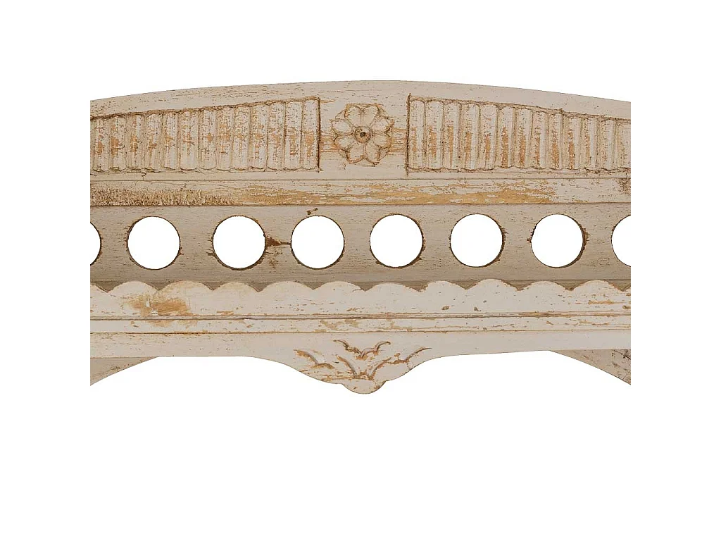 Credenza in legno bianca fatta a mano 75x35x150h