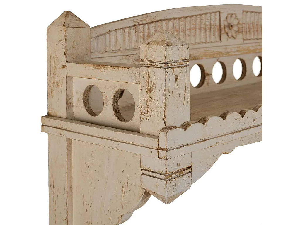 Credenza in legno bianca fatta a mano 75x35x150h