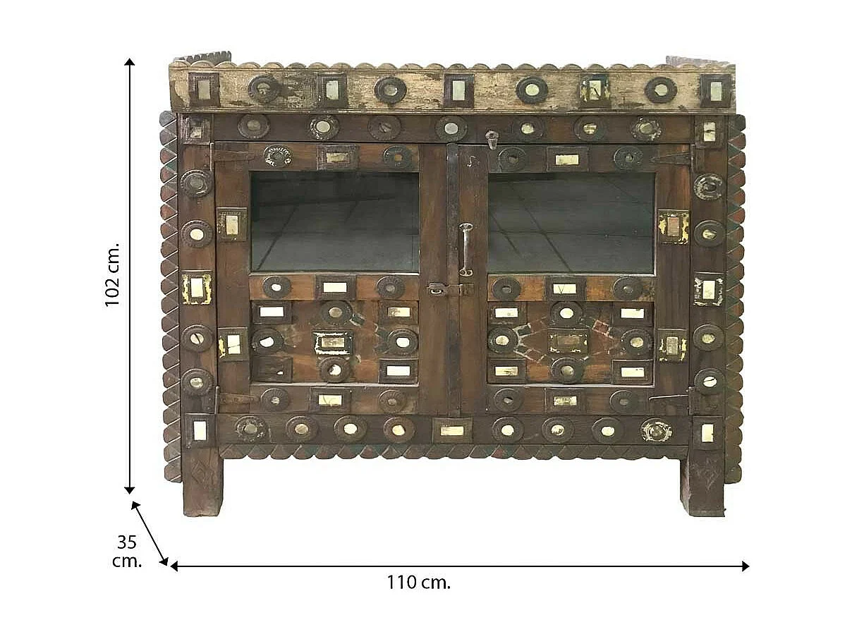 Buffet en bois 110x35x102h
