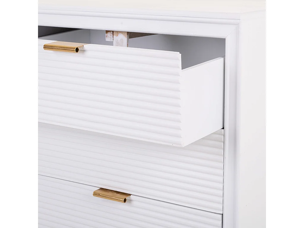 Buffet en bois blanc 145x42x71,5h