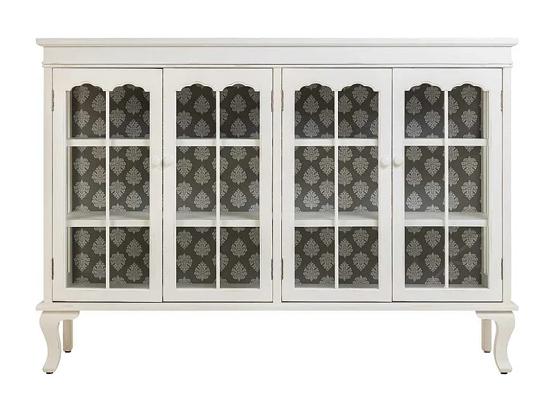 Credenza in legno bianco 142,5x40,5x101,5h