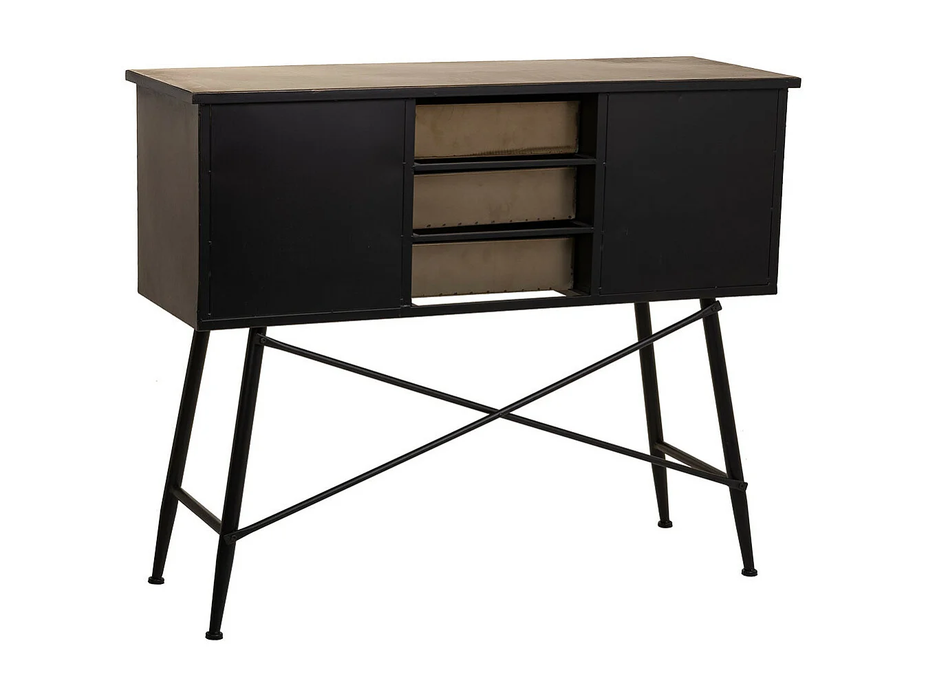Credenza in metallo marrone 122x42x100h