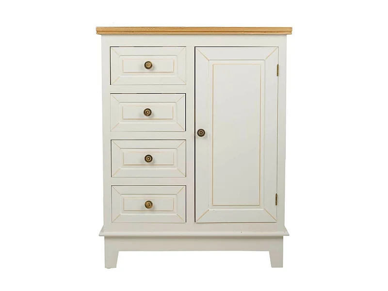 Aparador de madera blanco 66x32x84