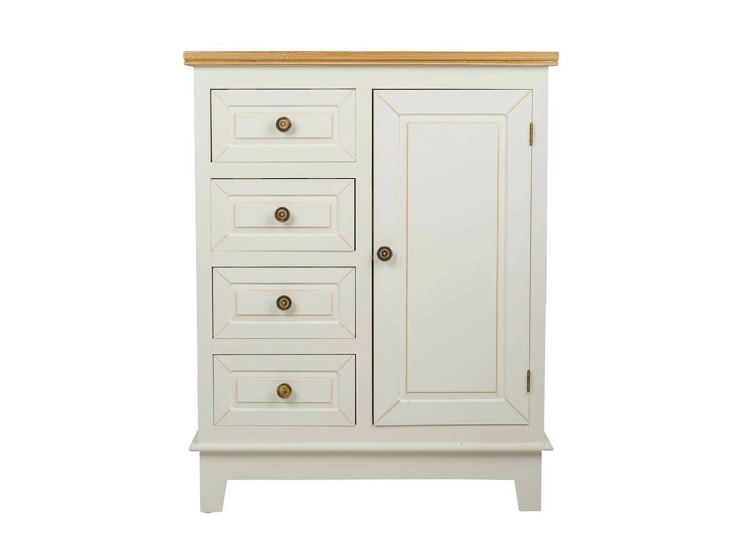 Aparador de madera blanco 66x32x84