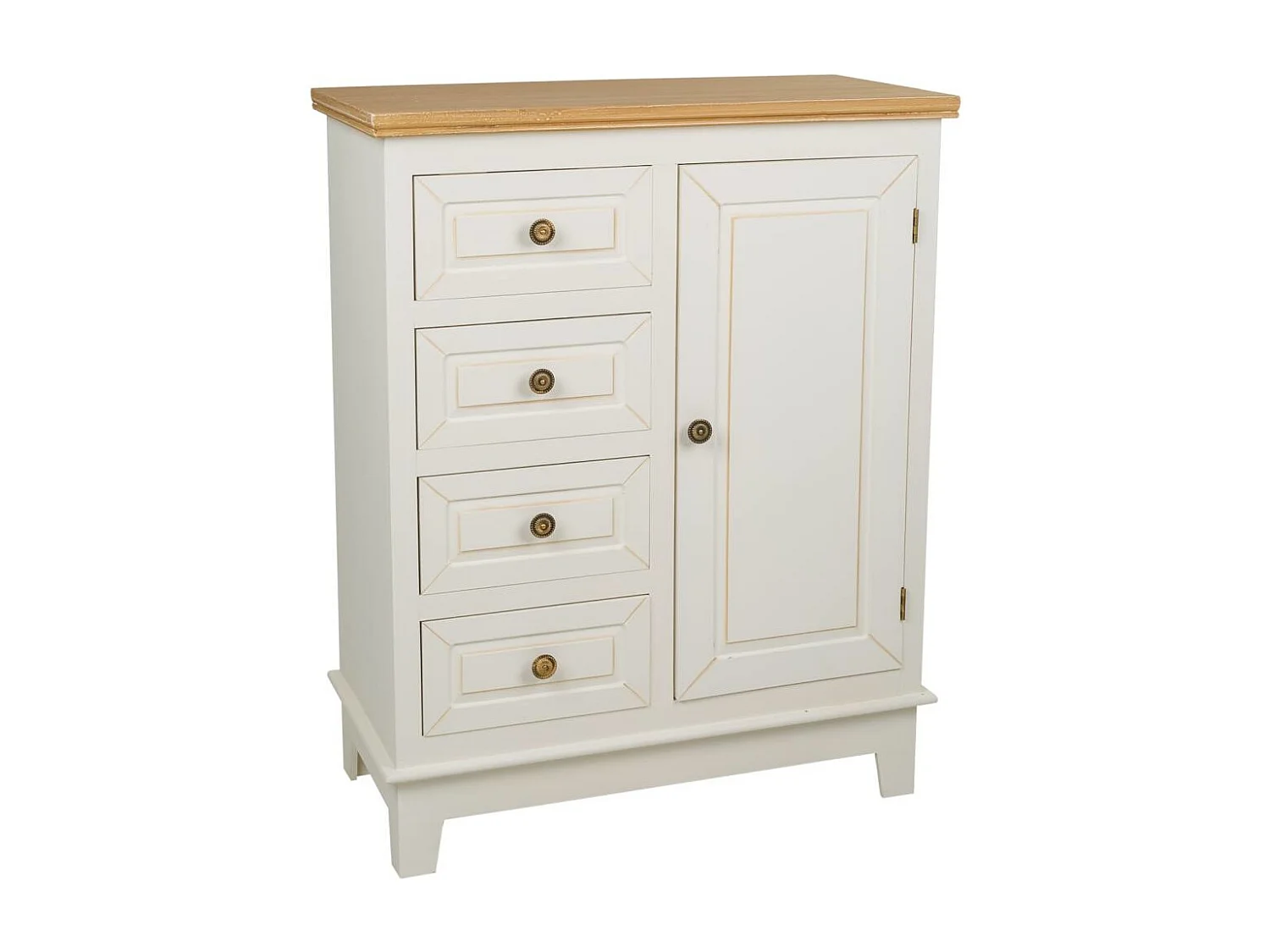 Aparador de madera blanco 66x32x84