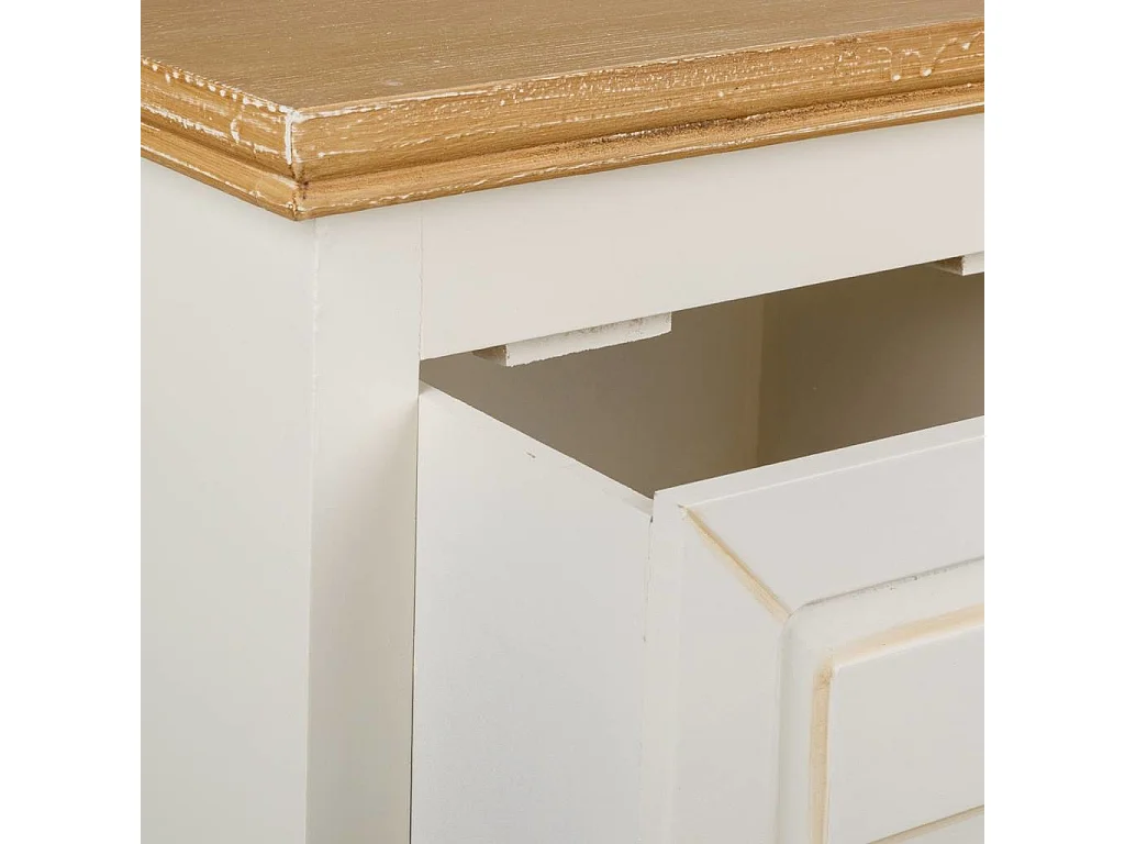 Aparador de madera blanco 66x32x84