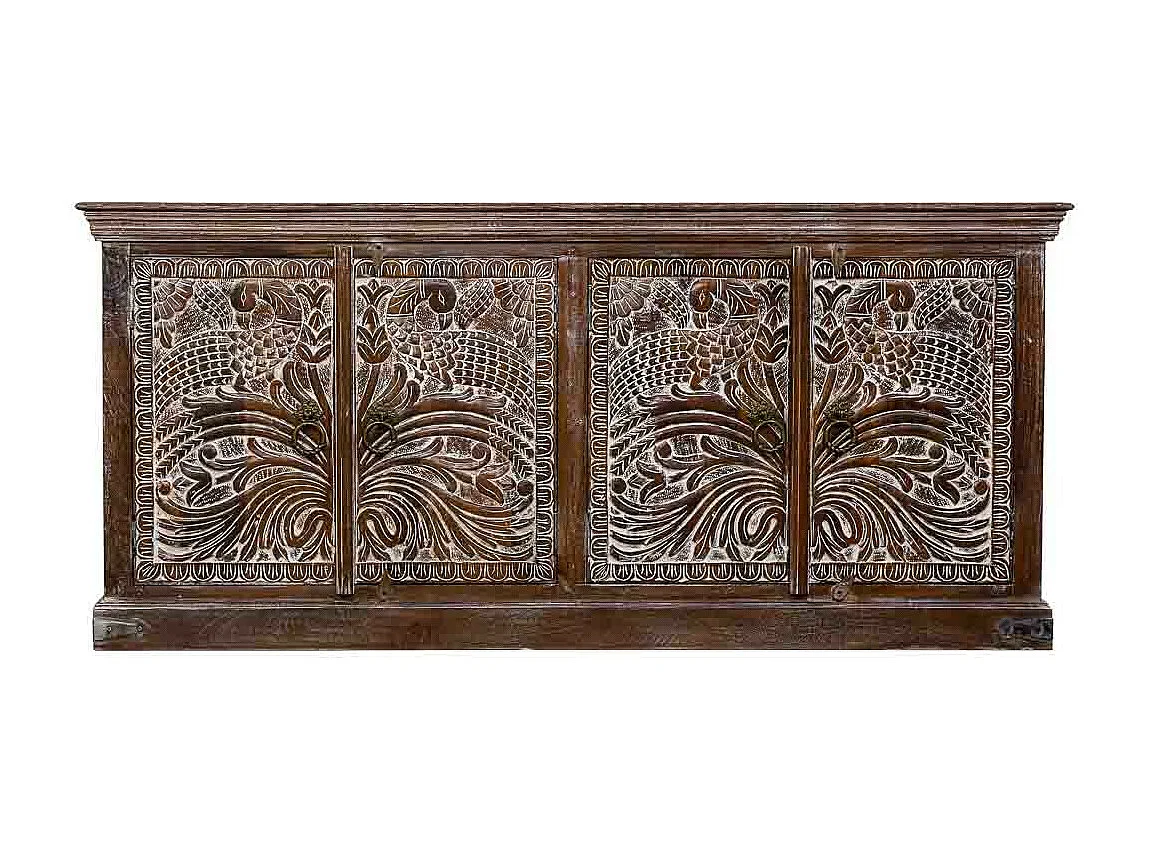 Buffet en bois avec finition marron 180x40x80h