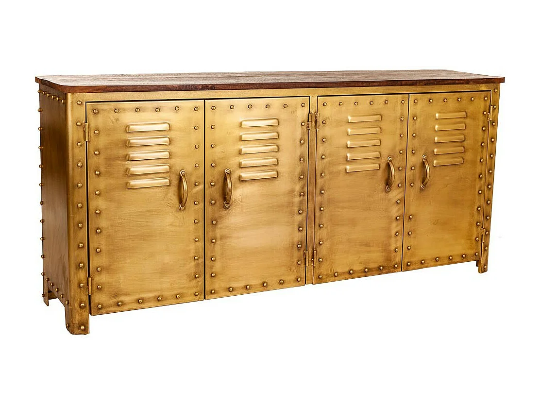 Buffet en métal marron 152x35x71h