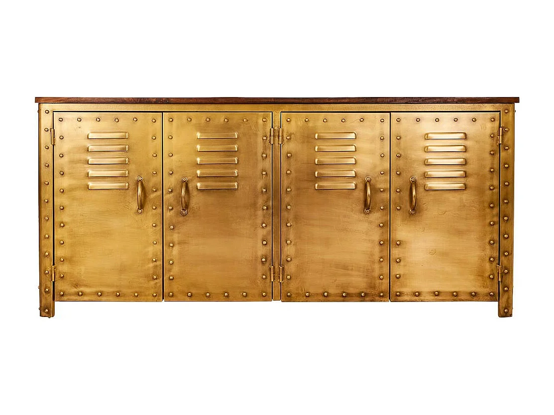 Buffet en métal marron 152x35x71h