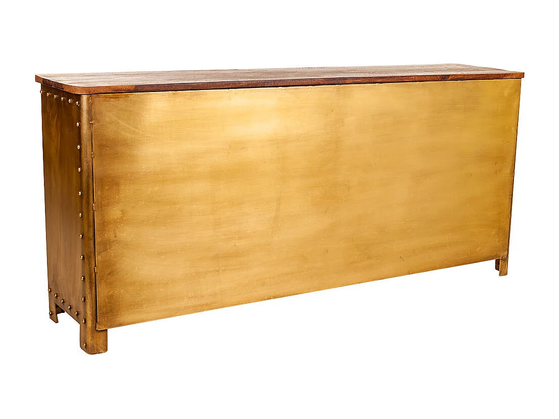 Buffet en métal marron 152x35x71h
