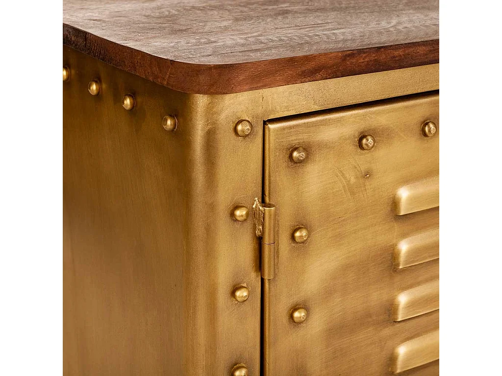 Buffet en métal marron 152x35x71h