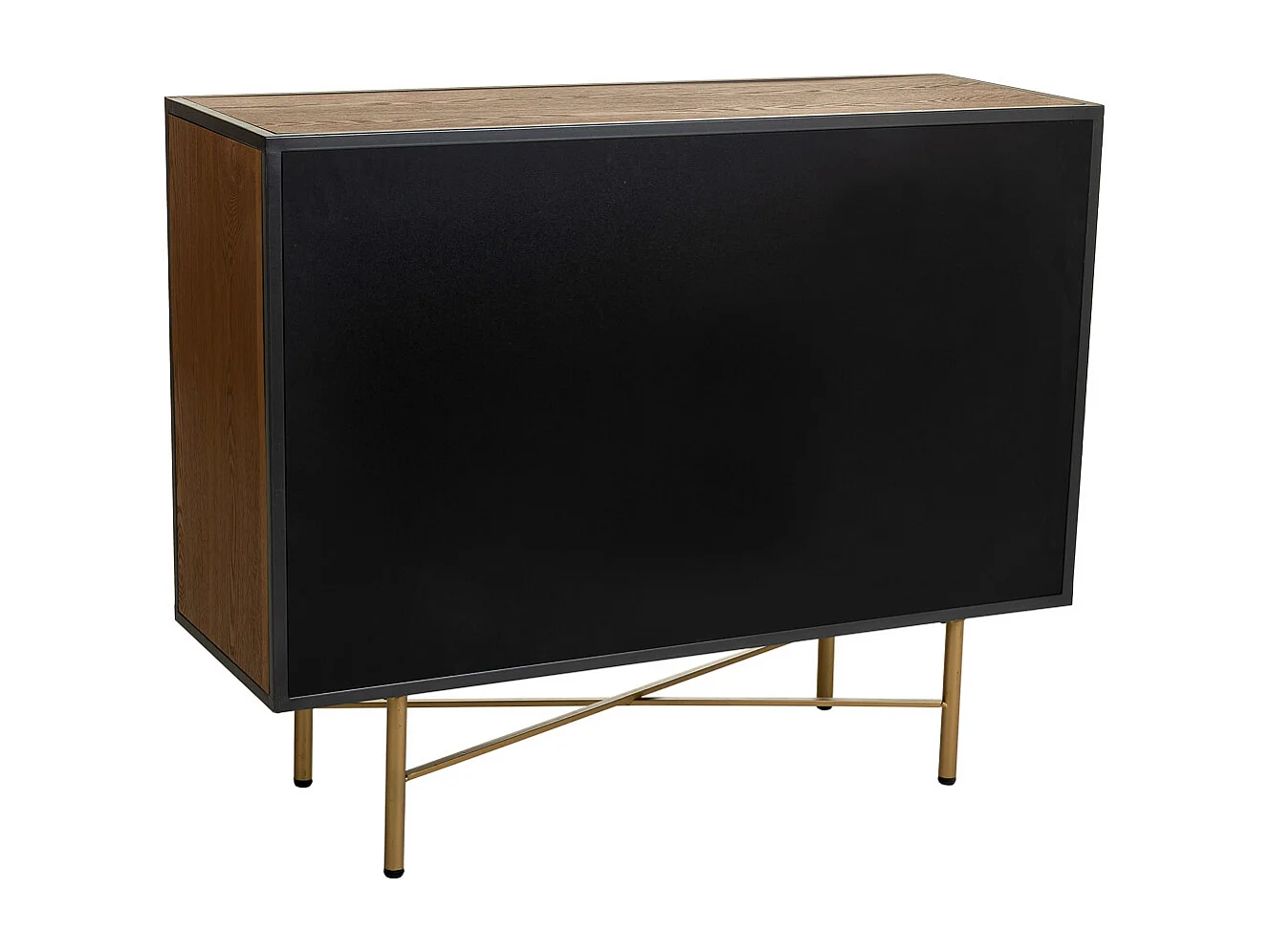 Buffet en bois et métal blanc 100x35x80h