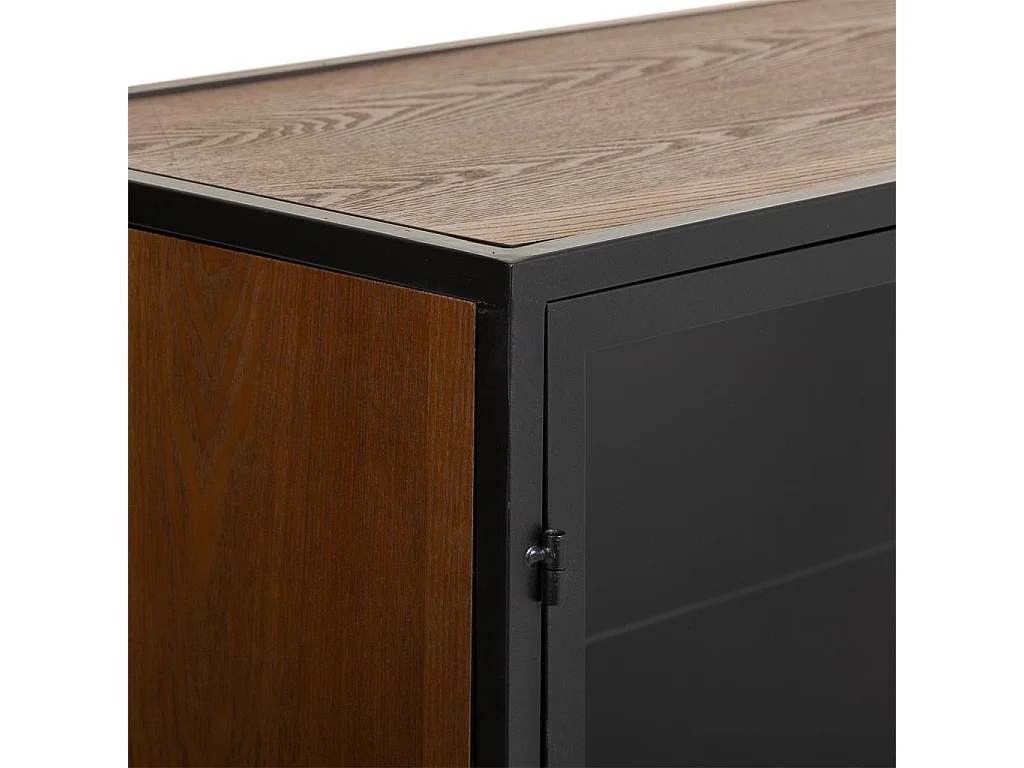 Buffet en bois et métal blanc 100x35x80h