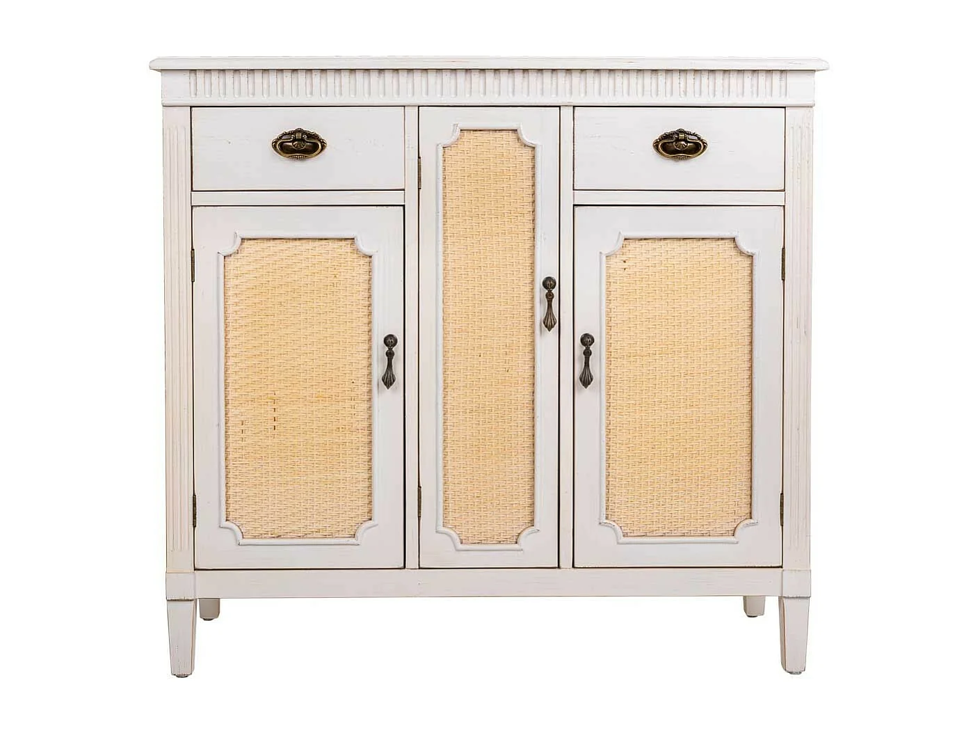 Buffet en bois blanc 95x36x88h