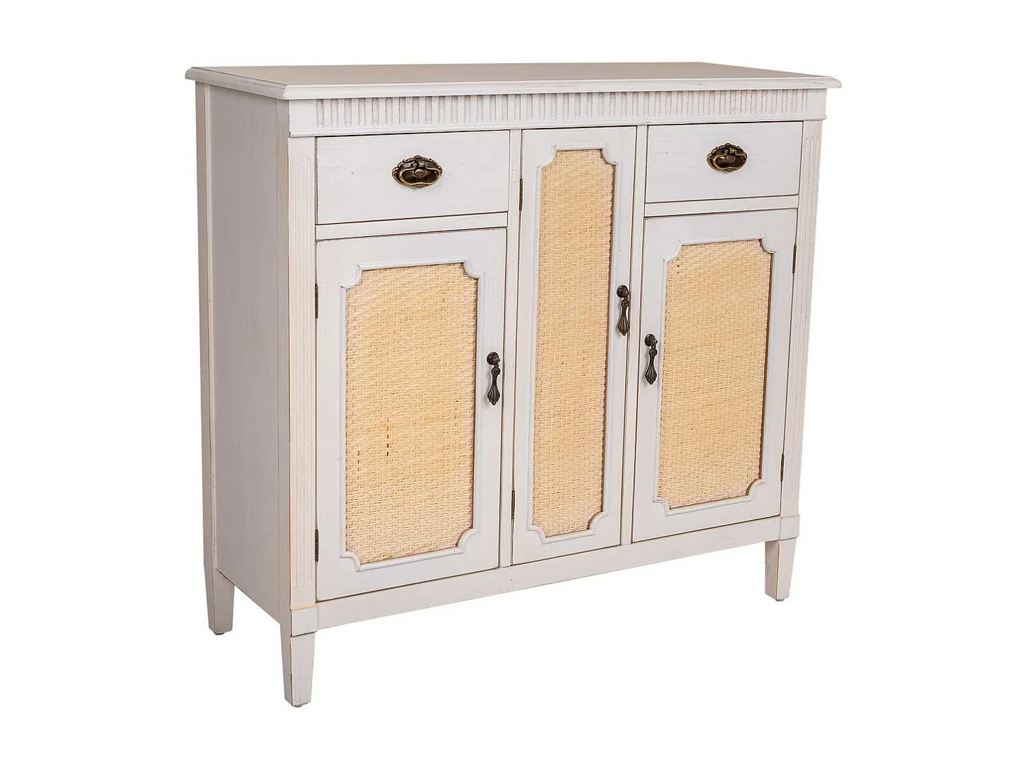 Credenza in legno bianco 95x36x88h