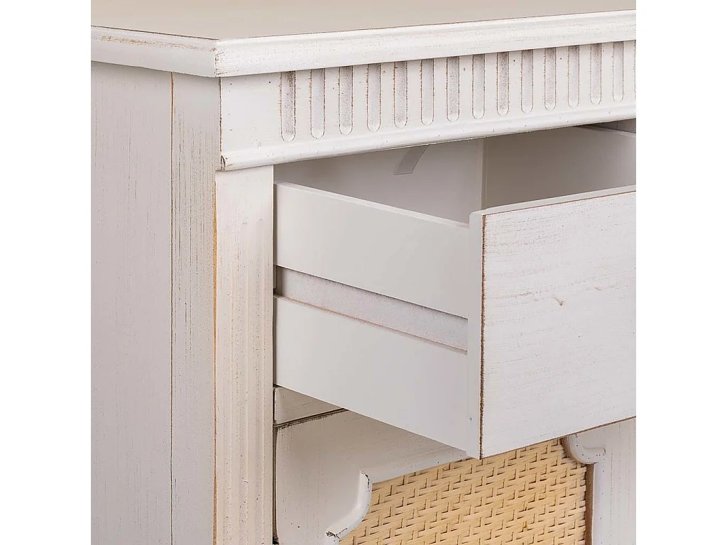 Credenza in legno bianco 95x36x88h