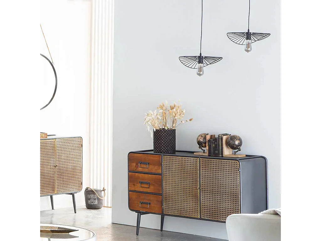 Credenza in metallo marrone 120x40x75h