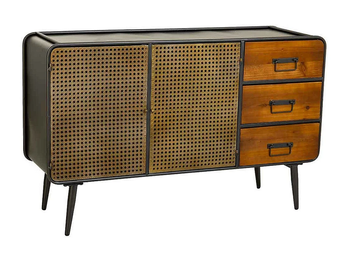 Credenza in metallo marrone 120x40x75h