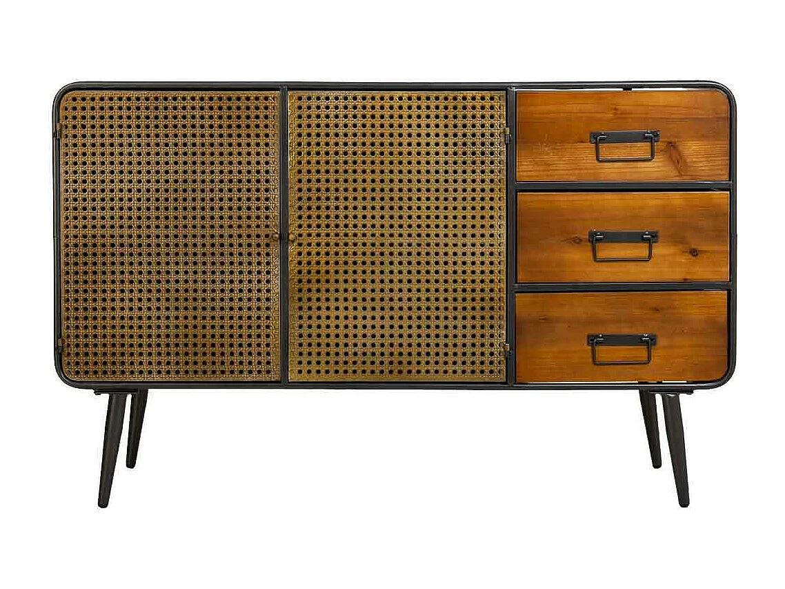Credenza in metallo marrone 120x40x75h