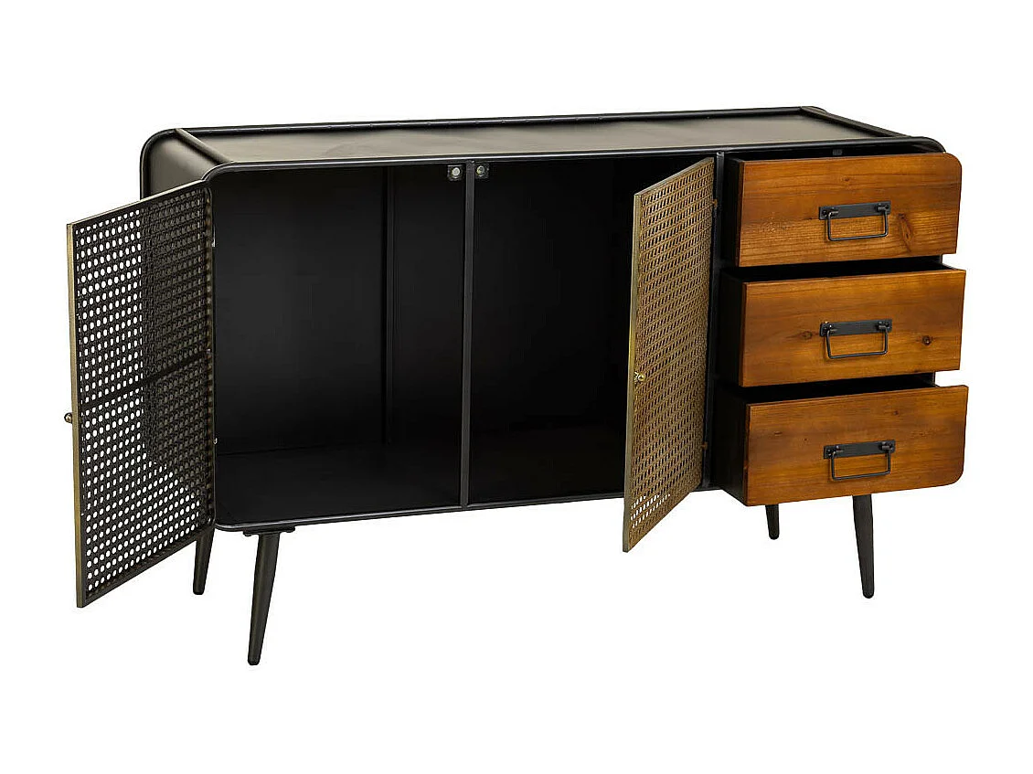 Credenza in metallo marrone 120x40x75h