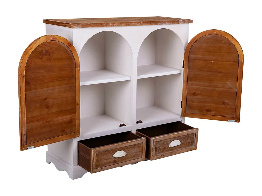 Aparador de madeira branco 90x35x90