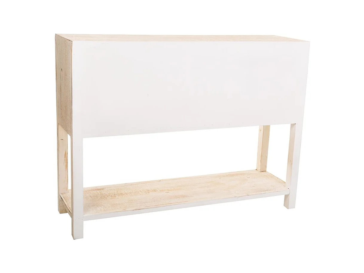 Aparador de madeira entalhada marrom 120x35x90