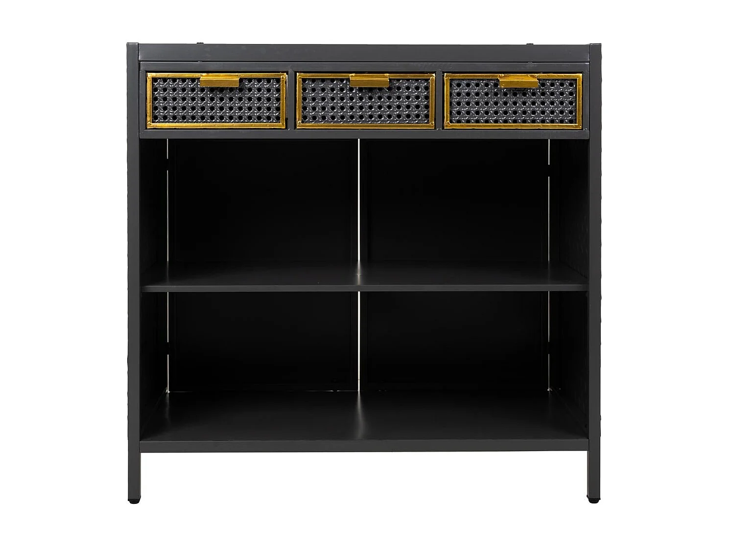 Buffet en métal et bois gris 80x40x79h