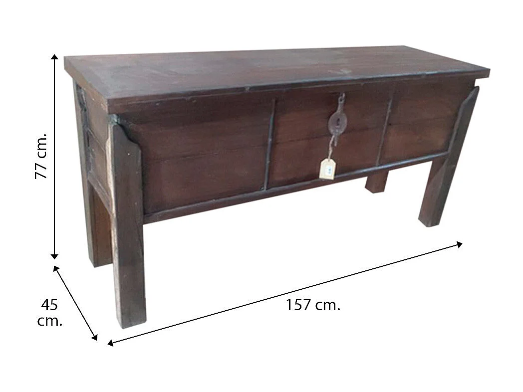 Aparador de madera marrón157x45x77