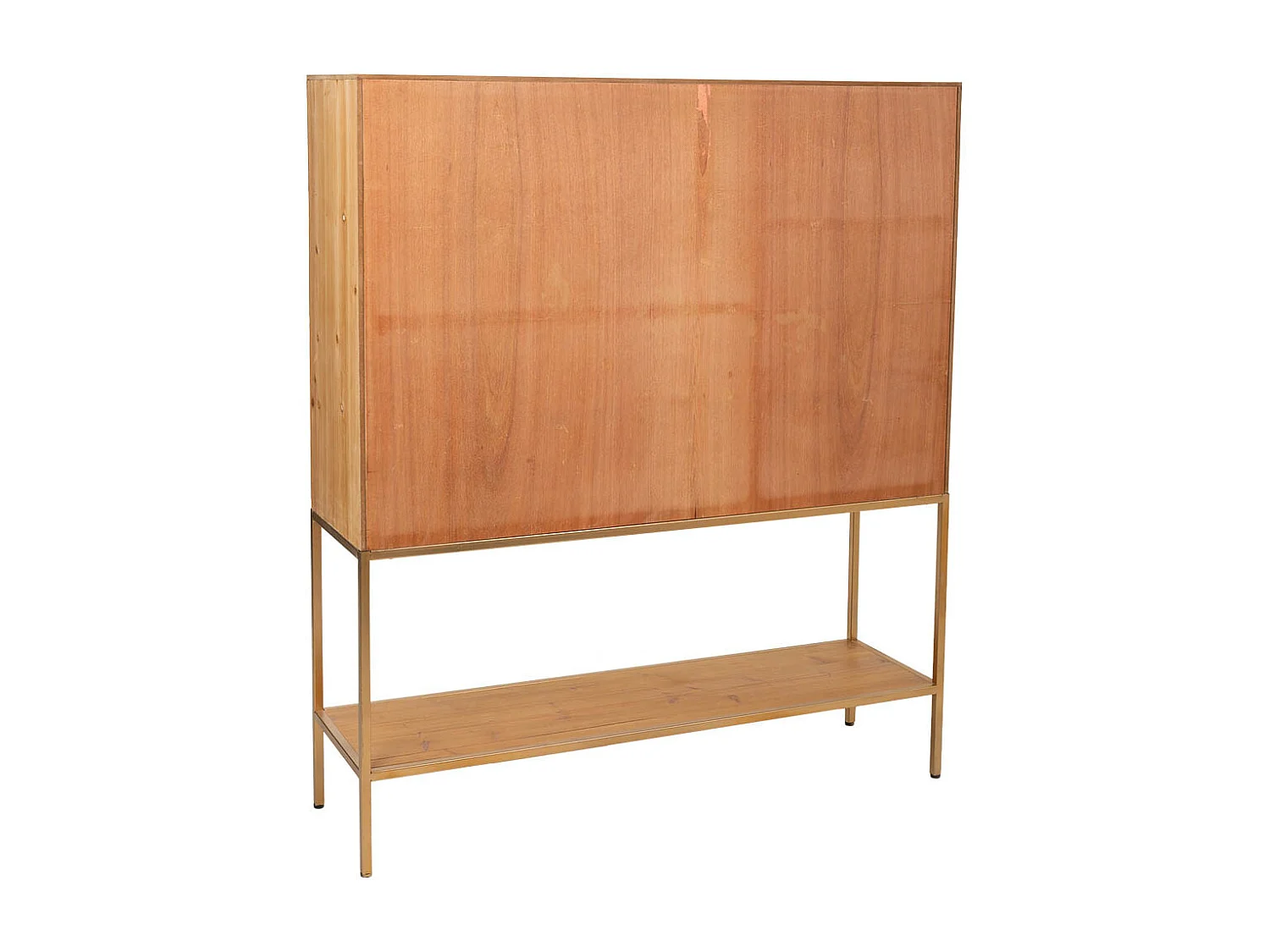 Credenza in legno e metallo marrone 120x37,5x139,5h