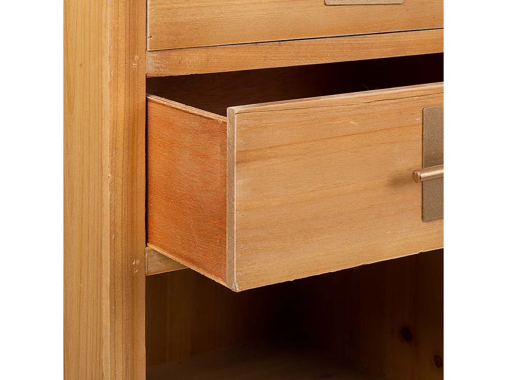 Credenza in legno e metallo marrone 120x37,5x139,5h